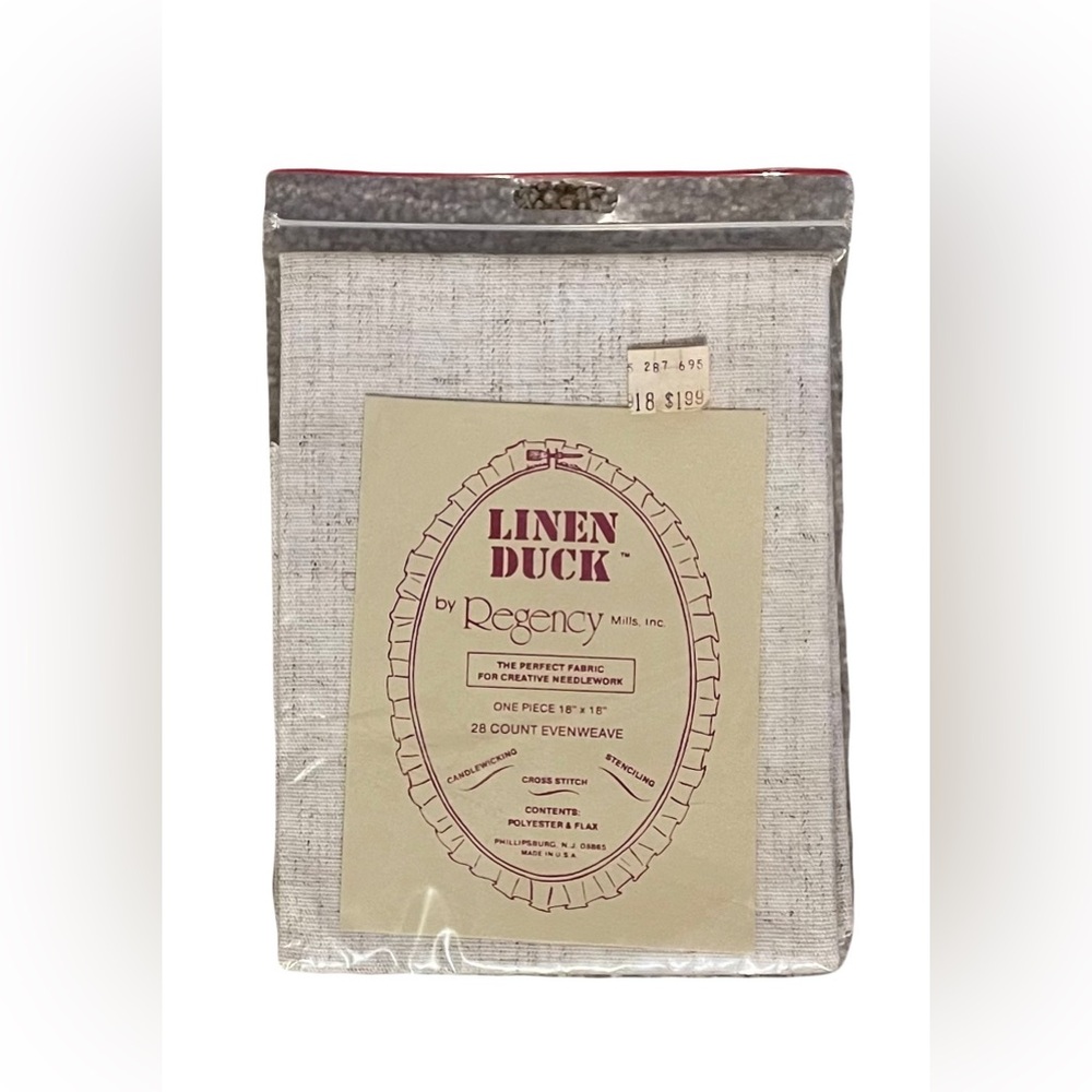 Linen Duck by Regency Mills Inc Needlework Fabric 18 x 18